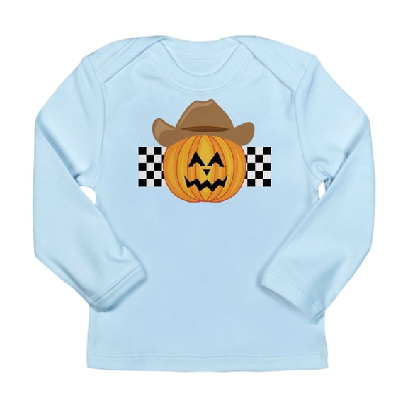 CafePress - Western Halloween Cowboy Pumpkin Long Sleeve Infant T Shirt - Long Sleeve Infant T-Shirt