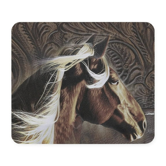 CafePress - Western Horse Leather Pattern Mousepad - Non-slip Rubber Mousepad, Gaming Mouse Pad