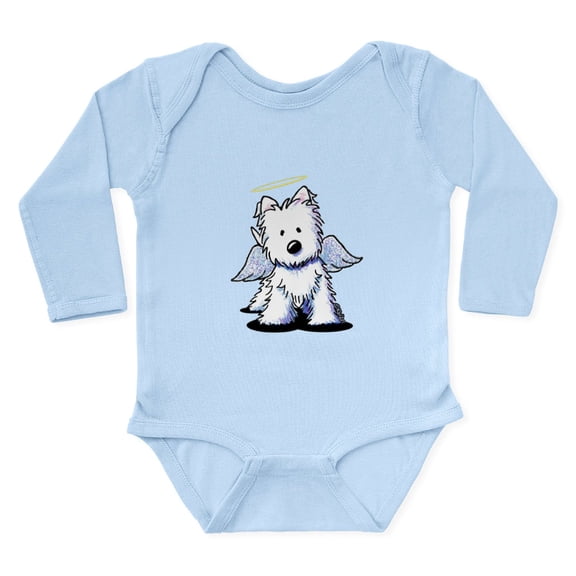 CafePress - Westie Angel Long Sleeve Infant Bodysuit - Long Sleeve Cotton Baby Bodysuit