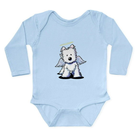 CafePress - Westie Angel Long Sleeve Infant Bodysuit - Long Sleeve Cotton Baby Bodysuit