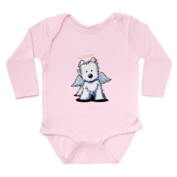 CafePress - Westie Angel Long Sleeve Infant Bodysuit - Long Sleeve Cotton Baby Bodysuit