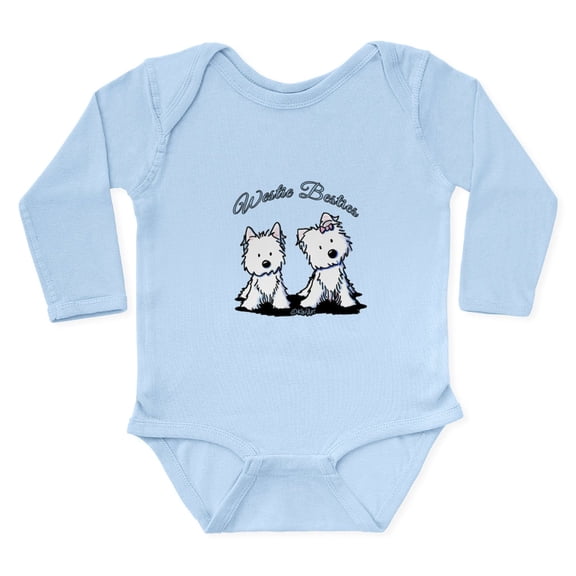 CafePress - Westie Besties Long Sleeve Infant Bodysuit - Long Sleeve Cotton Baby Bodysuit