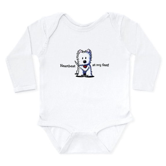 CafePress - Westie Heartbeat Long Sleeve Infant Bodysuit - Long Sleeve Cotton Baby Bodysuit