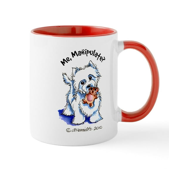 CafePress - Westie Manipulate Mug - 11 oz Ceramic Mug - Novelty Coffee Tea Cup