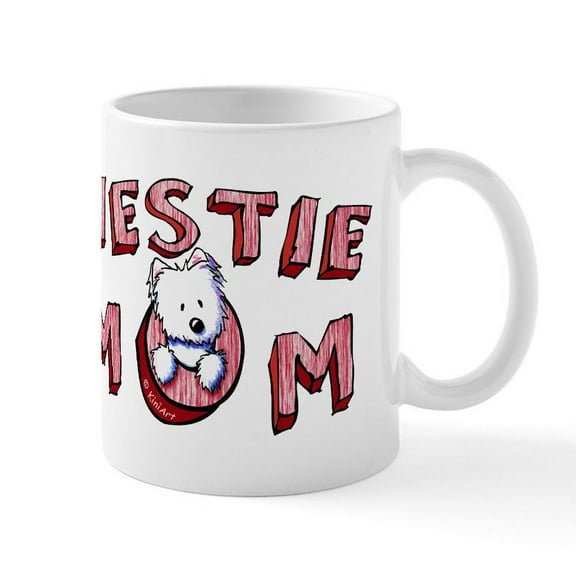 CafePress - Westie Mom (Red) Mug - 11 oz Ceramic Mug - Novelty Coffee Tea Cup