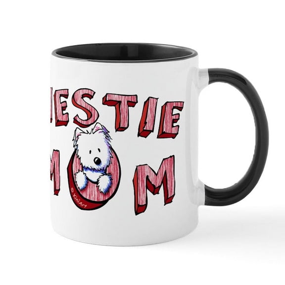CafePress - Westie Mom (Red) Mug - 11 oz Ceramic Mug - Novelty Coffee Tea Cup