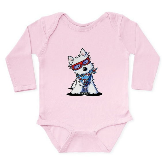 CafePress - Westie Sea Captain Long Sleeve Infant Bodysuit - Long Sleeve Cotton Baby Bodysuit