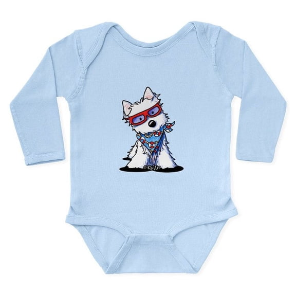 CafePress - Westie Sea Captain Long Sleeve Infant Bodysuit - Long Sleeve Cotton Baby Bodysuit