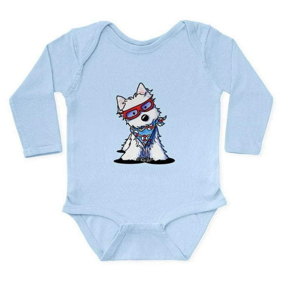 CafePress - Westie Sea Captain Long Sleeve Infant Bodysuit - Long Sleeve Cotton Baby Bodysuit