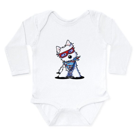 CafePress - Westie Sea Captain Long Sleeve Infant Bodysuit - Long Sleeve Cotton Baby Bodysuit