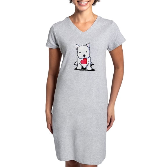 CafePress - Westie With Heart - Women's Nightshirt