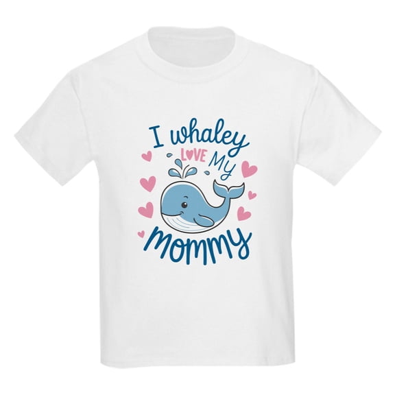 CafePress - Whale I Love My Mommy Kids T Shirt - Light Classic Kids Graphic, Short Sleeve T-Shirt, Sizes XS-XL