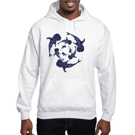 CafePress - Whale Sahrk Blue Spiral Hooded Sweatshirt - Pullover Hoodie, Hooded Sweatshirt