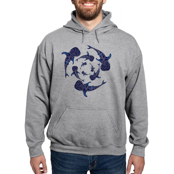 CafePress - Whale Sahrk Blue Spiral Hooded Sweatshirt - Pullover Hoodie, Hooded Sweatshirt