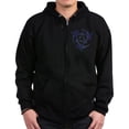 thumbnail image 1 of CafePress - Whale Sahrk Blue Spiral Zip Hoodie (Dark) - Zip Hoodie, Classic Hooded Sweatshirt with Metal Zipper, 1 of 4