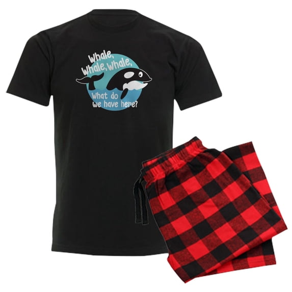CafePress - Whale Whale Whale Men's Dark Pajamas - Men's Dark Loose Fit Cotton Pajama Set