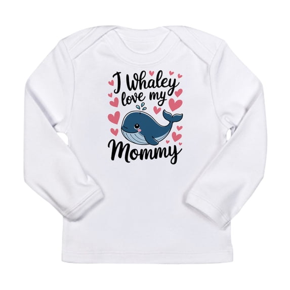 CafePress - Whaley I Love My Mommy Whale Cute Mother Mom Long Sleeve Infant T Shirt - Long Sleeve Infant T-Shirt