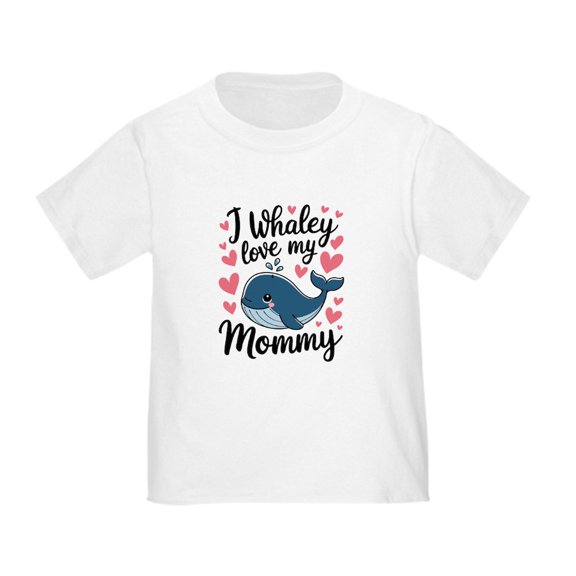 CafePress - Whaley I Love My Mommy Whale Cute Mother Mom Toddler T Shirt - Cute Toddler T-Shirt, 100% Cotton