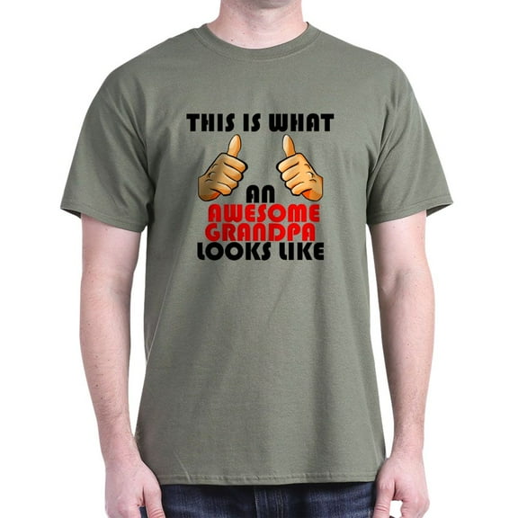 CafePress - What An Awesome Grandpa Looks Like T Shirt - Men's Classic Graphic Cotton T-Shirt