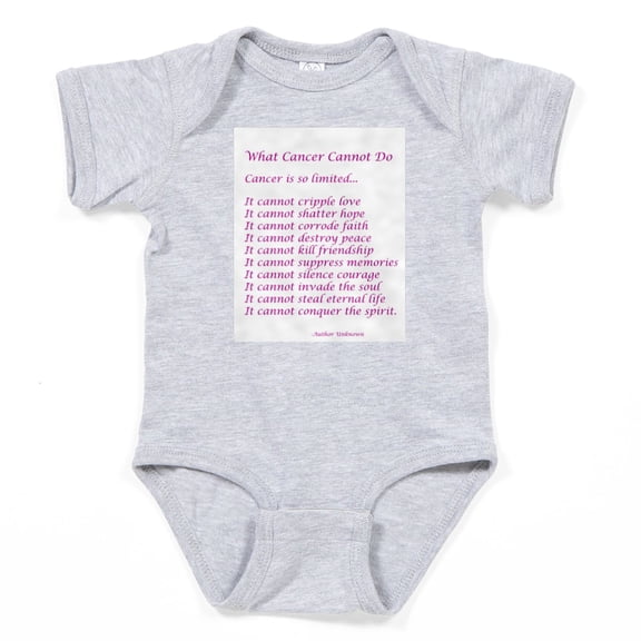 CafePress - What Cancer Cannot Do Poem - Cute Infant Bodysuit Baby Romper - Size Newborn - 24 Months
