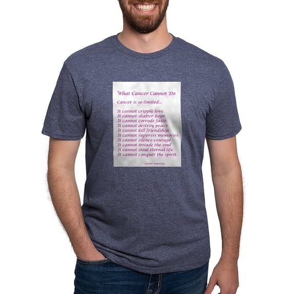 CafePress - What Cancer Cannot Do Poem Men's Deluxe T Shirt - Mens Tri-blend T-Shirt