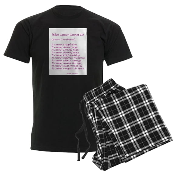 CafePress - What Cancer Cannot Do Poem Pajamas - Men's Dark Loose Fit Cotton Pajama Set