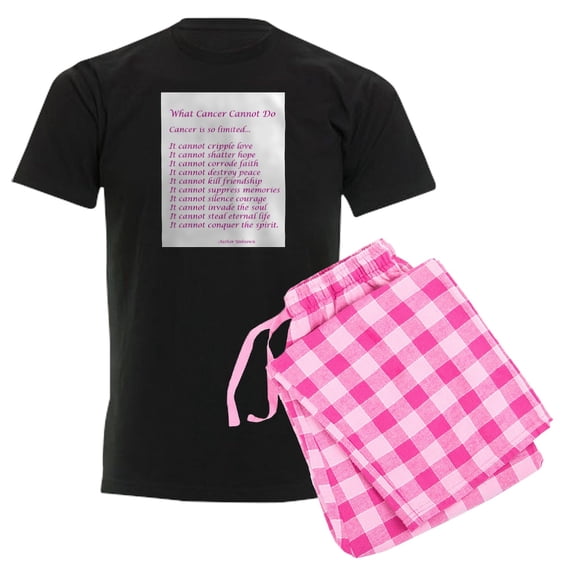 CafePress - What Cancer Cannot Do Poem Pajamas - Men's Dark Loose Fit Cotton Pajama Set