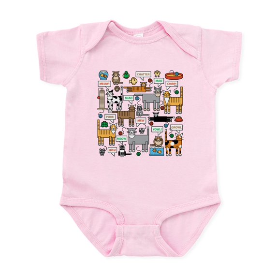 CafePress - What Cats Say Body Suit - Baby Light Bodysuit, Size Newborn - 24 Months