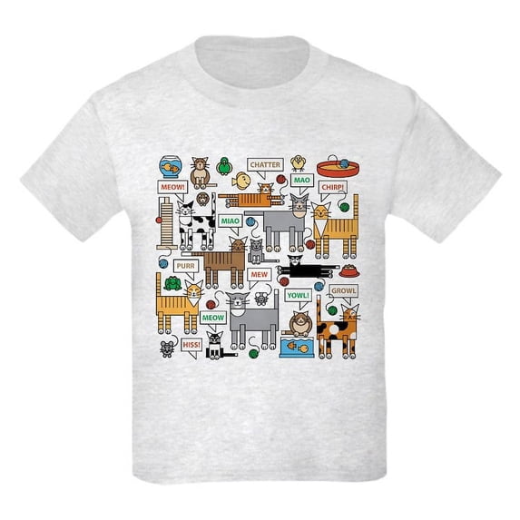 CafePress - What Cats Say Kids T Shirt - Light T-Shirt Kids XS-XL