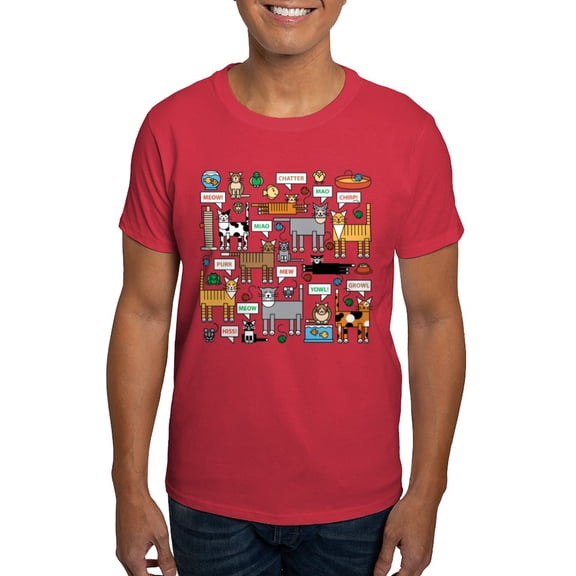 CafePress - What Cats Say T Shirt - Men's Classic Graphic Cotton T-Shirt