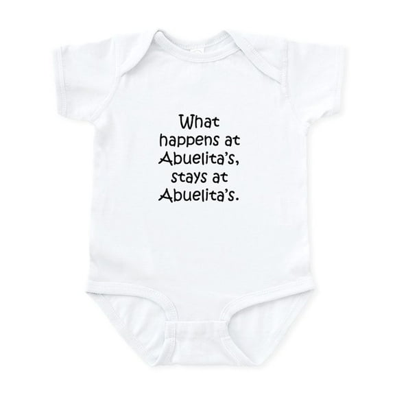 CafePress - What Happens At Abuelita's Infant Bodysuit - Baby Light Bodysuit, Size Newborn - 24 Months