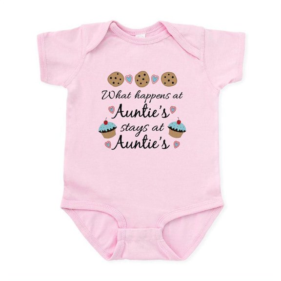 CafePress - What Happens At Auntie's Stays At Auntie's Infant - Baby Light Bodysuit, Size Newborn - 24 Months