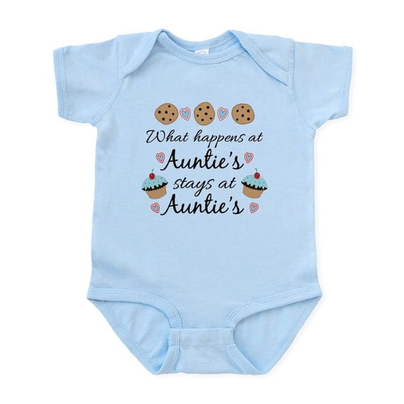 CafePress - What Happens At Auntie's Stays At Auntie's Infant - Baby Light Bodysuit, Size Newborn - 24 Months