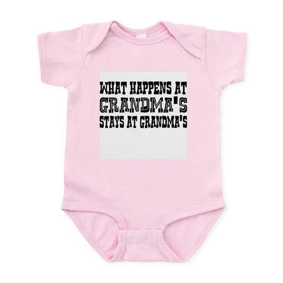 CafePress - What Happens At Grandma's Infant Bodysuit - Baby Light Bodysuit, Size Newborn - 24 Months