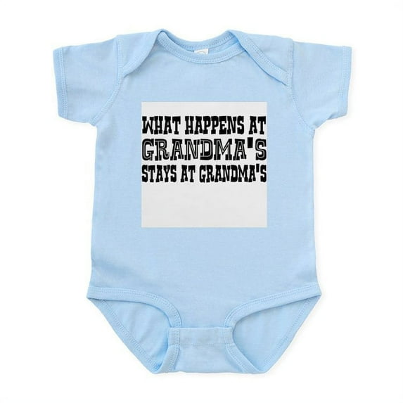 CafePress - What Happens At Grandma's Infant Bodysuit - Baby Light Bodysuit, Size Newborn - 24 Months