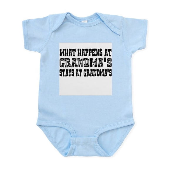 CafePress - What Happens At Grandma's Infant Bodysuit - Baby Light Bodysuit, Size Newborn - 24 Months