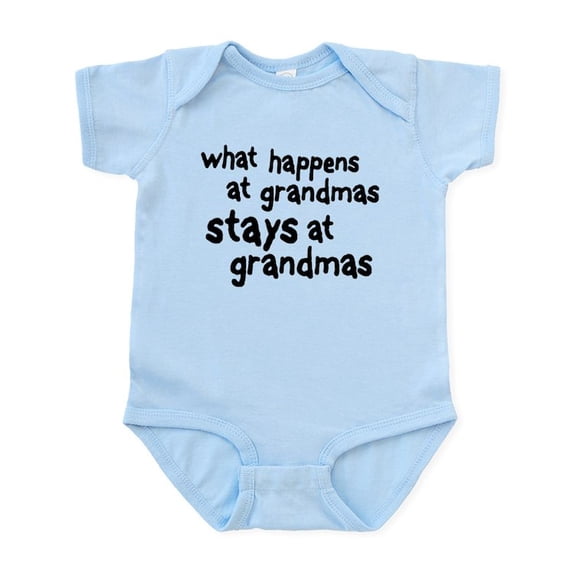 CafePress - What Happens At Grandma's Infant Bodysuit - Baby Light Bodysuit, Size Newborn - 24 Months