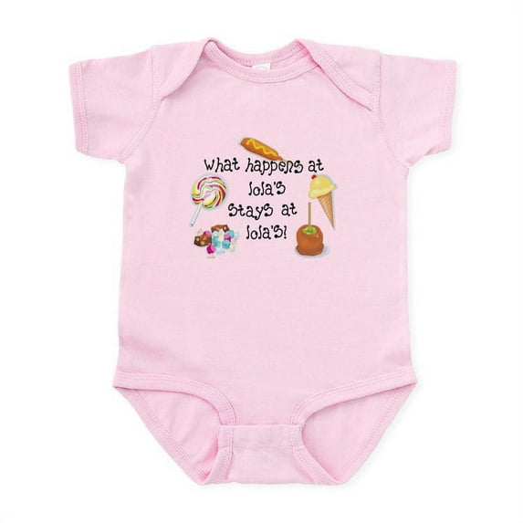 CafePress - What Happens At Lola's... Funny Infant Bodysuit - Baby Light Bodysuit, Size Newborn - 24 Months