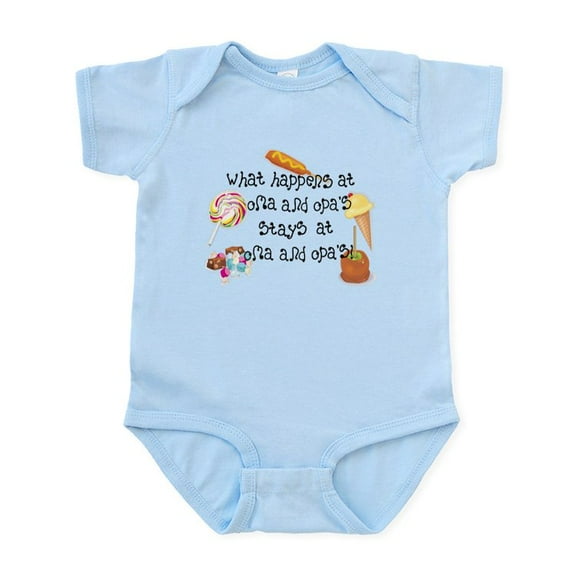 CafePress - What Happens At Oma And Opa's... Infant Bodysuit - Baby Light Bodysuit, Size Newborn - 24 Months