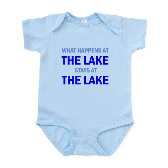 CafePress - What Happens At The Lake Stays At The Lake Infant - Baby Light Bodysuit, Size Newborn - 24 Months