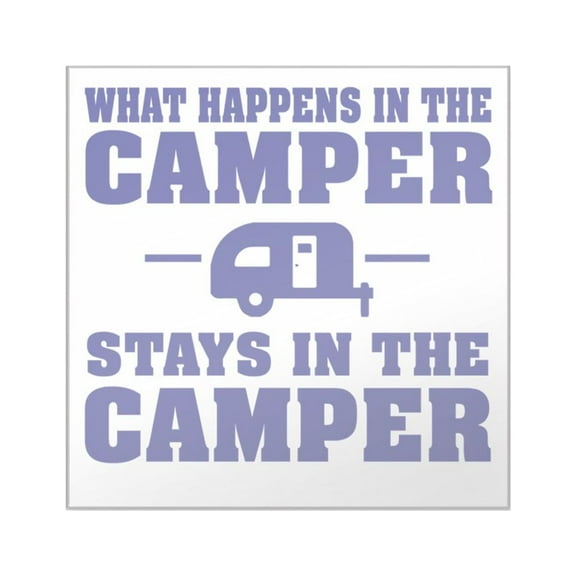 CafePress - What Happens In Camper Stays In Camper - Square Sticker 3" x 3"