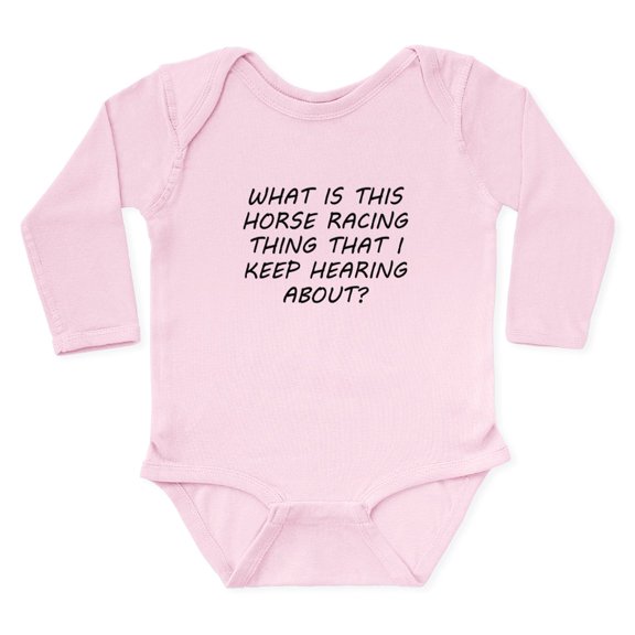 CafePress - What Is This Horse Racing Thing Body Suit - Long Sleeve Cotton Baby Bodysuit