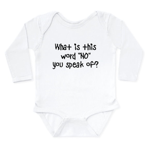 CafePress - What Is This Word NO Body Suit - Long Sleeve Cotton Baby Bodysuit