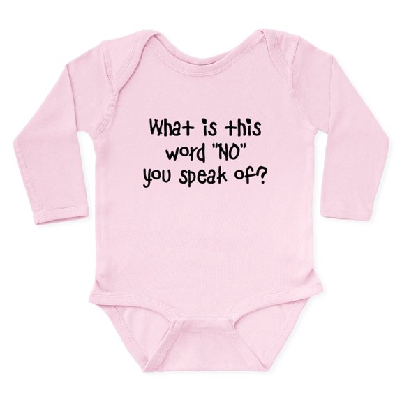 CafePress - What Is This Word NO Body Suit - Long Sleeve Cotton Baby Bodysuit
