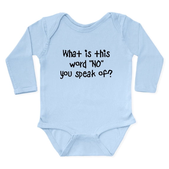 CafePress - What Is This Word NO Body Suit - Long Sleeve Cotton Baby Bodysuit