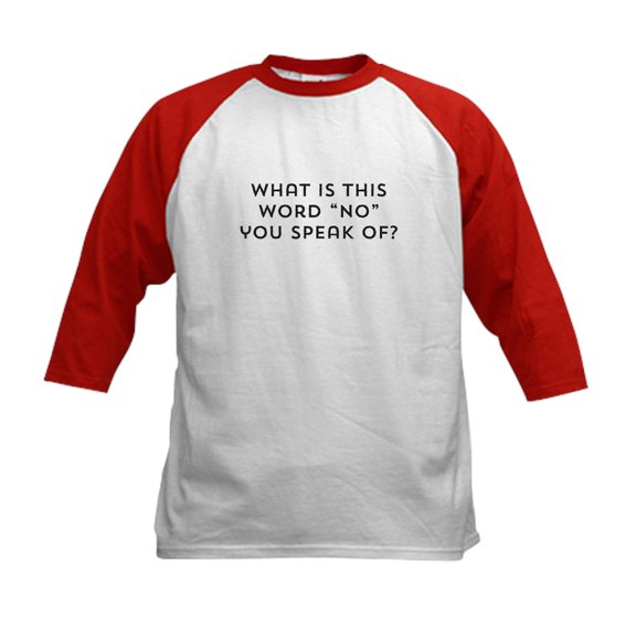 CafePress - What Is This Word NO You Speak Of? Baseball Jersey - Kids Cotton Baseball Jersey, 3/4 Sleeve Shirt