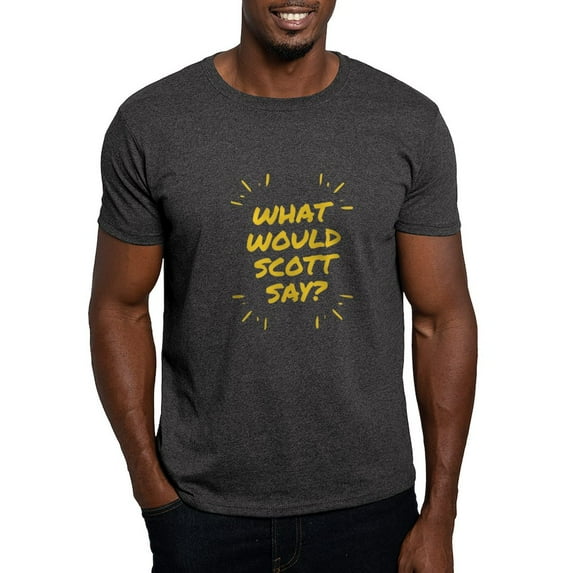 CafePress - What Would Scott Say T Shirt - Men's Classic Graphic Cotton T-Shirt