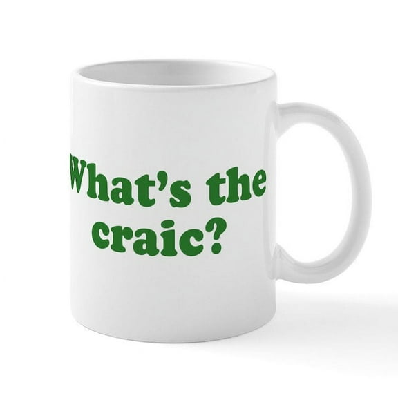 CafePress - What's The Craic Mug - 11 oz Ceramic Mug - Novelty Coffee Tea Cup