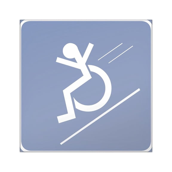 CafePress - Wheelchair WHEE! Rectangle Sticker - Square Sticker 3" x 3"