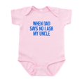 thumbnail image 1 of CafePress - When Dad Says No I Ask My Uncle Body Suit - Baby Light Bodysuit, Size Newborn - 24 Months, 1 of 4
